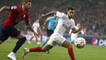 Suso, ante el Lille.