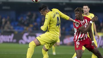 El jugador del Almería, Sekou, durante un partido.