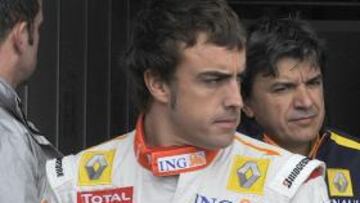 <strong>OTRO MAL DÍA.</strong> La lluvia ha perjudicado a Alonso, que se ha quedado fuera de la Q1 en Alemania.