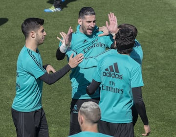 El entrenamiento del Madrid antes de recibir al Athletic