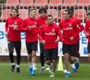 Suave sesión de recuperación para los titulares del Atlético