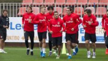 Entrenamiento del Atlético de Madrid.