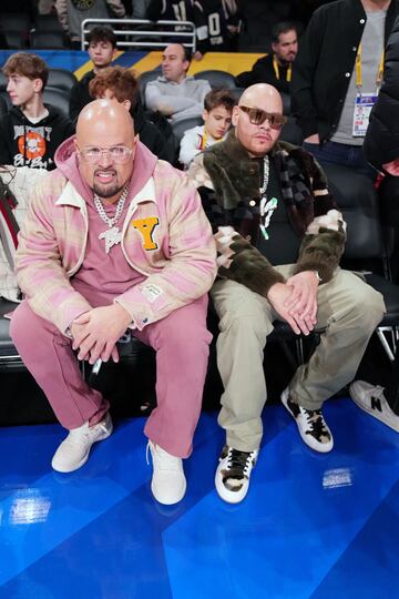 Fat Joe, rapero estadounidense de ascendencia puertorriqueña y cubana, durante el partido de las estrellas de la NBA en el Bankers Life Fieldhouse.