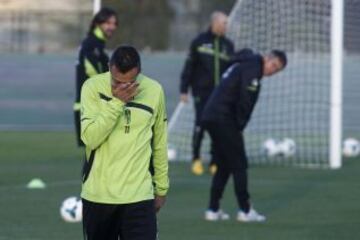 Entrenamiento del Granada. Dani Benitez conoció la noticia de su positivo en el control anti-doping posterior al partido de liga Granada-Betis.