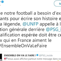 El sindicato de futbolistas de Francia pide apoyo para el PSG y la afición se echa encima