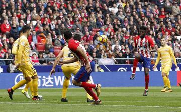 Antoine Griezmann scores the opening goal.