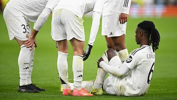 Camavinga, lesionado en el Liverpool-Real Madrid de la fase liga de la Champions.