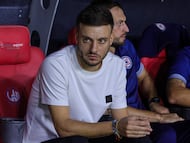 Martin Anselmi head coach of Cruz Azul during the 8th round match between Atletico San Luis and Cruz Azul as part of the Liga BBVA MX, Torneo Apertura 2024 at Alfonso Lastras Stadium on September 17, 2024 in San Luis Potosi, Mexico.