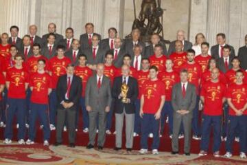 Como Seleccionador Nacional cuenta en su haber con la única Copa del Mundo (2010) conseguida, y una Eurocopa (2012). 
Recepción del Rey a la Selección con el título Mundial conseguido en Johannesburgo, Sudáfrica en 2012. En un partido inolvidable ante Holanda con el gol de Iniesta.
