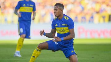 CORDOBA CITY, ARGENTINA-MAY 22:  Boca JuniorsÂ´s Sebastian Villa reacts during Copa de la Liga Profesional de Futbol Final match between Boca Juniors and Tigre at Mario Kempes Stadium in Cordoba City, Argentina on May 22, 2022. (Photo by Manuel Cortina/Anadolu Agency via Getty Images)