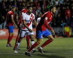 El Rayo de Falcao sufre para eliminar al Saguntino en Copa