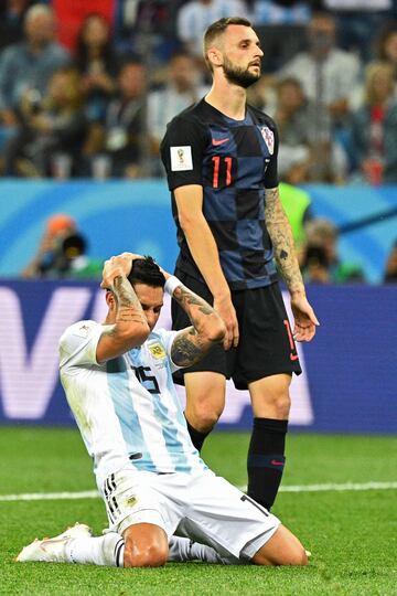 Enzo Pérez y  Marcelo Brozovic.