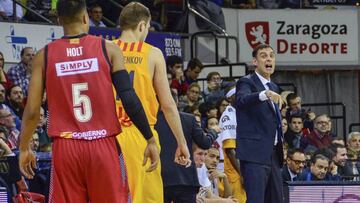 Georgios Bartzokas, durante el partido ante el Tecnycontras Zaragoza.