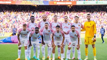 Alineación mallorquinista en el Camp Nou