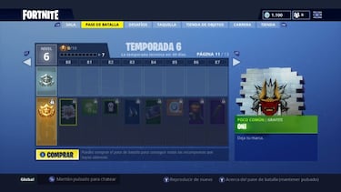 Fortnite Battle Royale: Todos los skins y recompensas del Pase de Batalla de la Temporada 6