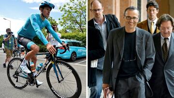 El ciclista del Astana Jakob Fuglsang y el médico italiano Michele Ferrari.