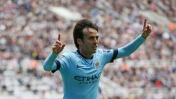 David Silva marcó el gol del City contra el Newcastle.