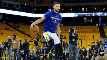 Curry, durante un entrenamiento