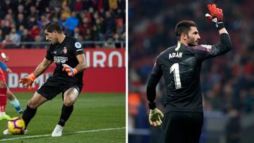 Gorka Iraizoz y Ad&aacute;n, dos suplentes de garant&iacute;as que tendr&aacute;n su oportunidad en la eliminatoria copera entre Girona y Atl&eacute;tico de Madrid.