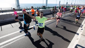 Raúl, en el Puente de Verrazano.