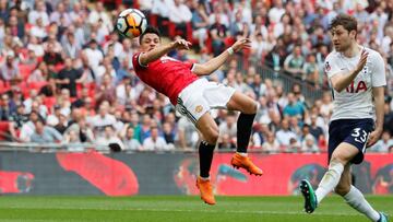 Soccer Football -  FA Cup Semi-Final - Manchester United v Tottenham Hotspur  - Wembley Stadium, London, Britain - April 21, 2018   Manchester United&#039;s Alexis Sanchez scores their first goal   REUTERS/David Klein