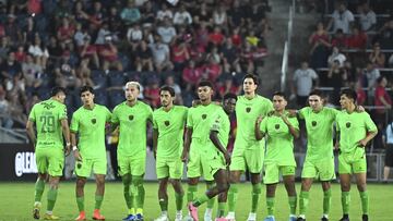 Players of Juarez during the match between St Louis City and FC Juarez as part of Group C of the 2024 Leagues Cup at City Park Stadium on August 04, 2024 in St Louis, Missouri, United States.