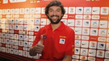 Sergio Llull, durante la presentación de la Selección.