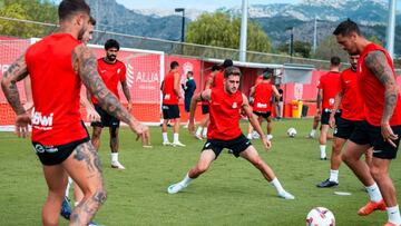 Entrenamiento del Mallorca en la Ciudad Deportiva.