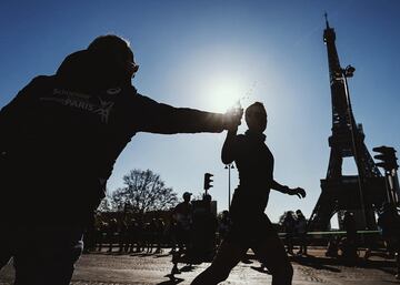 Imágenes de la maratón de París. 