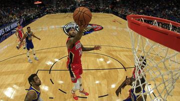 Brandon Ingram, alero de New Orleans Pelicans, durante el partido contra Golden State Warriors.