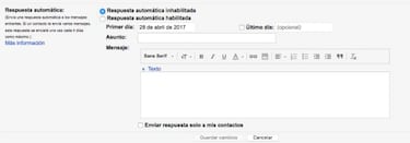 Cómo programar el correo para que no nos molesten durante el puente
