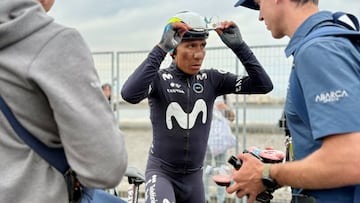 Nairo Quintana se cae en el Giro de Italia. Así fue su caída.