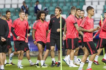 Kroos, Marcelo y Lopetegui.