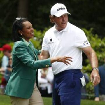 Condoleeza Rice y Mickelson.