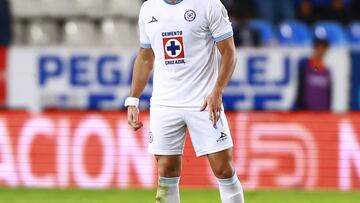 Georgios Giakoumakis celebrates his goal 2-1 of Cruz Azul during the 10th round match between Pachuca and Cruz Azul as part of the Liga BBVA MX, Torneo Apertura 2024 at Hidalgo Stadium on September 28, 2024 in Pachuca, Hidalgo, Mexico.
