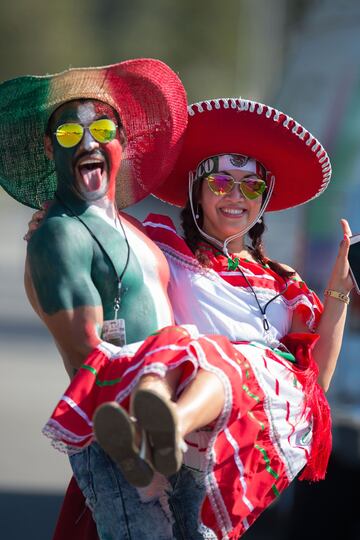 El color de la semifinal entre México y Jamaica en el Rose Bowl