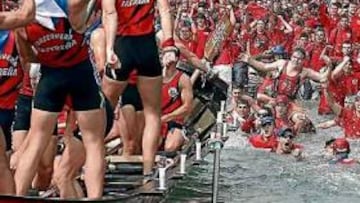 <b>ÉXTASIS. </b>Los castreños, en plena celebración con sus seguidores.