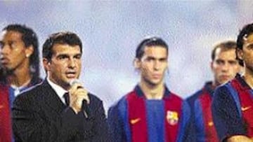 <B>EL PRIMER PROBLEMA</B>. Laporta se enfrenta ante el primer problema social desde que es presidente.