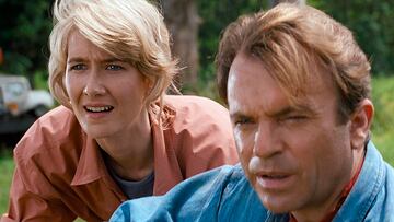 Laura Dern y Sam Neill.