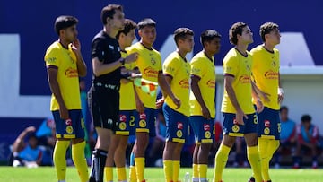 Players of America during the 11th round match between Guadalajara and America as part of the U-23 Basics Forces Liga BBVA MX, Torneo Clausura 2025 at Verde Valle, on March 08, 2025 in Guadalajara, Jalisco, Mexico.