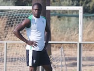 Fomeyem en el entrenamiento del Córdoba CF