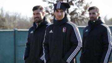 Amorebieta en una concentración con Venezuela