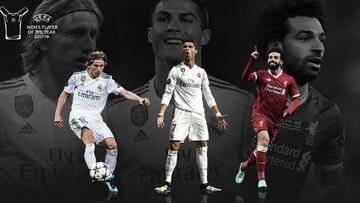 Modric, Cristiano y Salah optan a Mejor Jugador de la UEFA