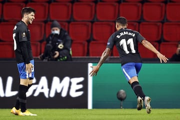 Darwin Machis celebró el segundo tanto del equipo nazarí.