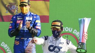 Carlos Sainz (McLaren) y Pierre Gasly (Alpha Tauri). Monza, Italia. F1 2020. 