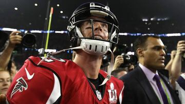 HOUSTON, TX - FEBRUARY 05: Matt Ryan #2 of the Atlanta Falcons looks on after being defeated by the New England Patriots during Super Bowl 51 at NRG Stadium on February 5, 2017 in Houston, Texas. The Patriots defeated the Falcons 34-28.   Ronald Martinez/Getty Images/AFP
 == FOR NEWSPAPERS, INTERNET, TELCOS &amp; TELEVISION USE ONLY ==