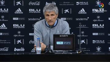 Setién: "Hay dos jugadas arbitrales que se deberían revisar"