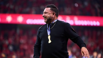 Antonio Mohamed head coach of Toluca during the final second leg match between Tigres UANL and Toluca, as part of the Liga BBVA MX, Torneo Apertura 2025 at Nemesio Diez Stadium, on December 14, 2025 in Toluca, Estado de Mexico, Mexico.