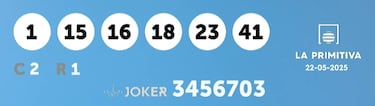 La Primitiva: comprobar los resultados del sorteo de hoy, jueves 22 de mayo