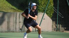 Entrenamiento de Lucas Pouille.